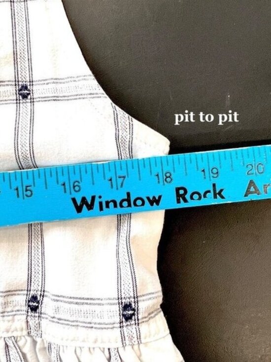 Vintage OshKosh Womens Dress 8 Cottage Country Prairie Blue‎ White Windowpane - Picture 6 of 8